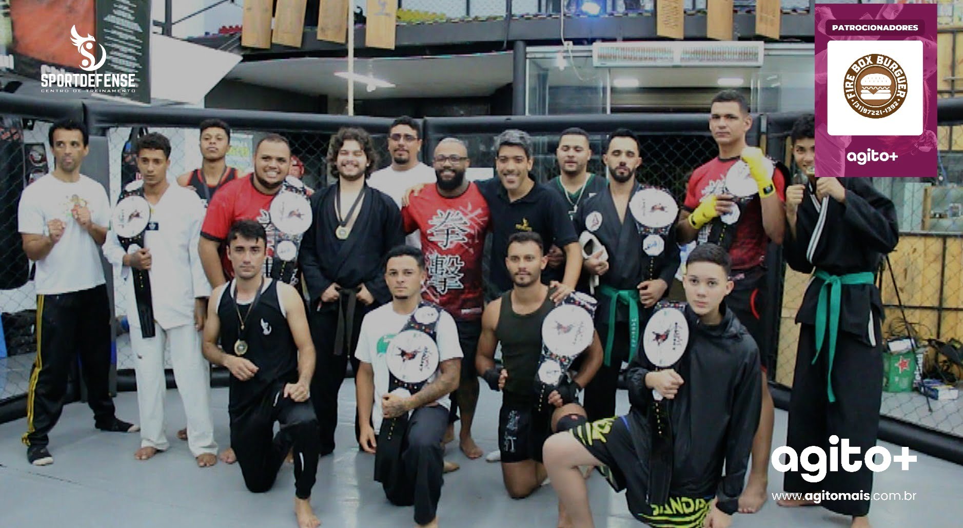 Itabirito, Sport Defense celebra 13 anos de fundação com evento de Artes Marciais. Foto dos participantes do campeonato