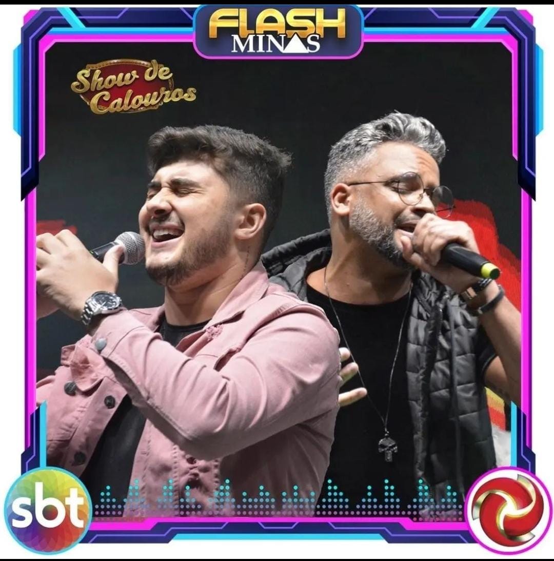 Itabirito: Deyvisson e Marcelo estão na grande final do programa Flash Minas do SBT. Foto dos cantores na semi-final