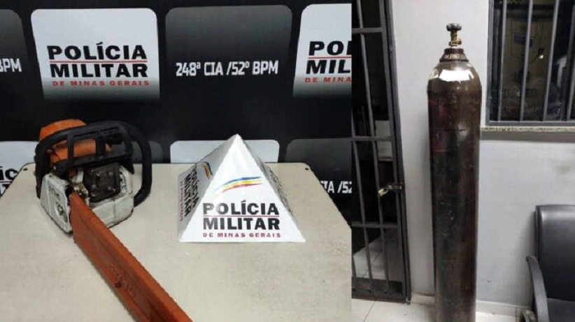 Ouro Preto: materiais furtados de empresa são recuperados em bairros da cidade. Materiais roubados.
