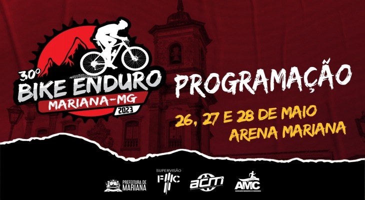 30° Edição do Bike Enduro Mariana acontece nos dias 26 a 28; confira a programação. Imagem de divulgação.