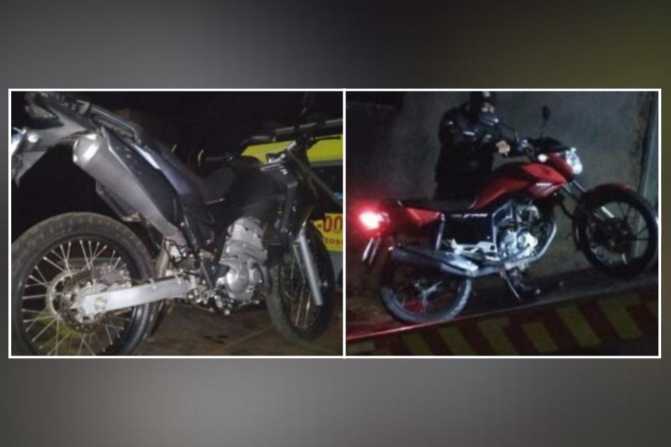 Ouro Preto: Uma jovem foi presa e duas motos usadas em assassinato foram apreendidas. Motos apreendidas.