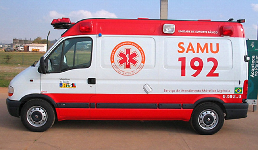 Prefeito de Itabirito assina acordo e SAMU chegará na cidade ainda em 2023. Imagem ilustrativa da ambulância do SAMU.