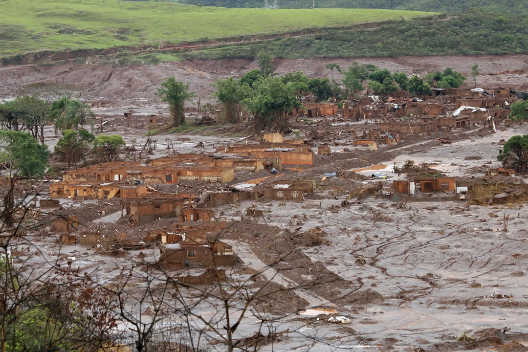 Barragem de Fundão: tragédia em Mariana terá julgamento somente em 2024. Imagem da tragédia.