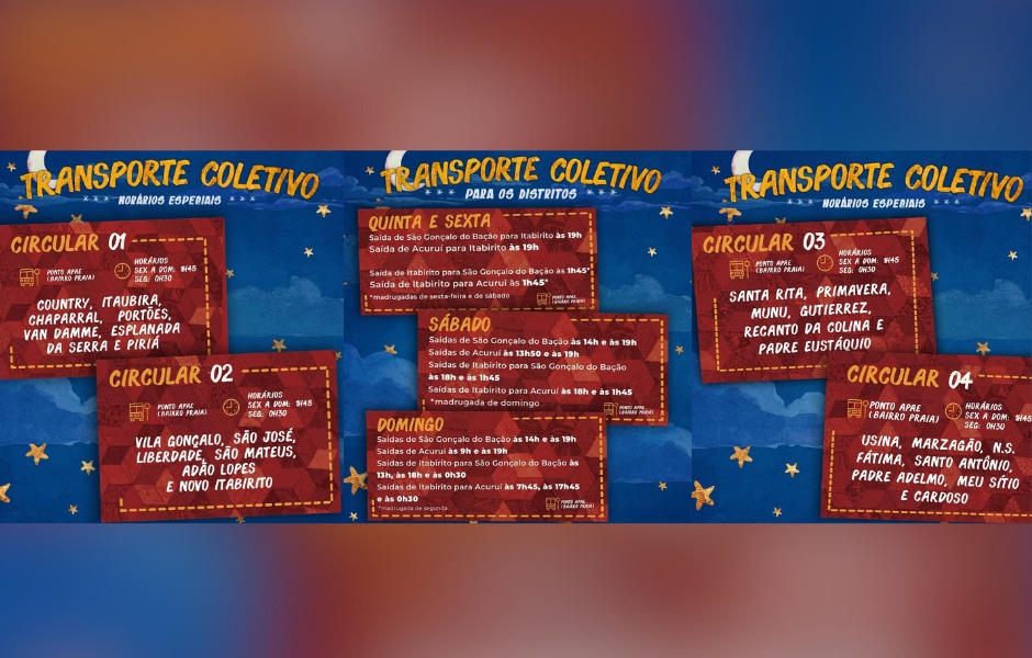 Serra Verde concederá transporte coletivo durante a Julifest. Imagem ilustrativa.