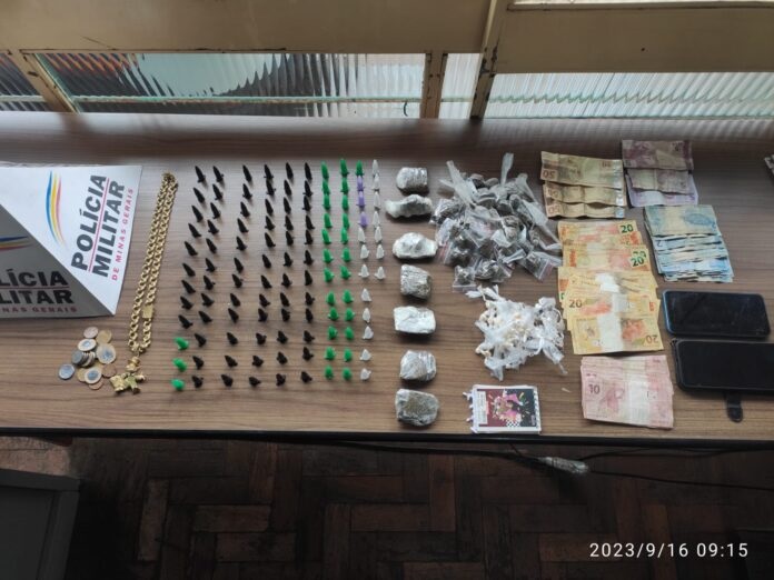 O menor infrator foi encaminhado às autoridades competentes para as devidas medidas legais. Foto dos materiais apreeendidos.