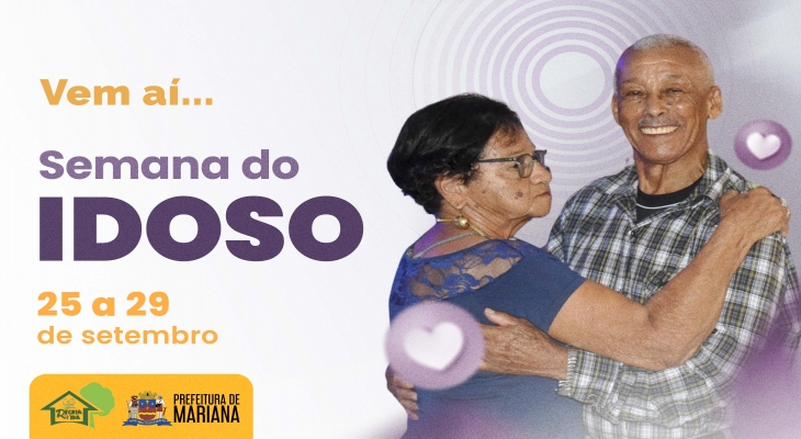 Prefeitura de Mariana divulga programação da Semana do Idoso. Foto meramente ilustrativa.