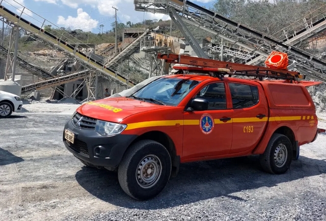 Acidente fatal em mineradora de Montes Claros. Foto do local onde o homem trabalhava.