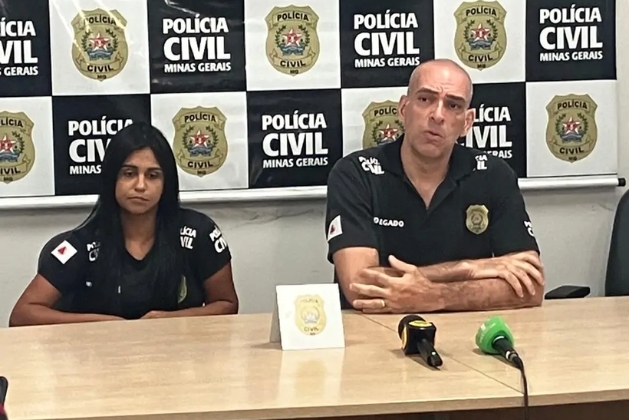 As investigações prosseguem para a execução do quarto mandado de prisão e a conclusão do inquérito policial. Foto dos delegados.