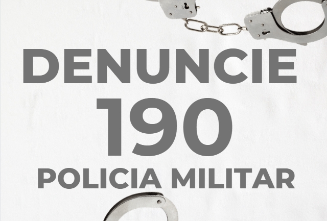 Caso a população saiba de alguma informação ou fique sabendo posteriormente, denuncie, ligue imediatamente para a Policia Militar (número para ligação 190). Imagem meramente ilustrativa.