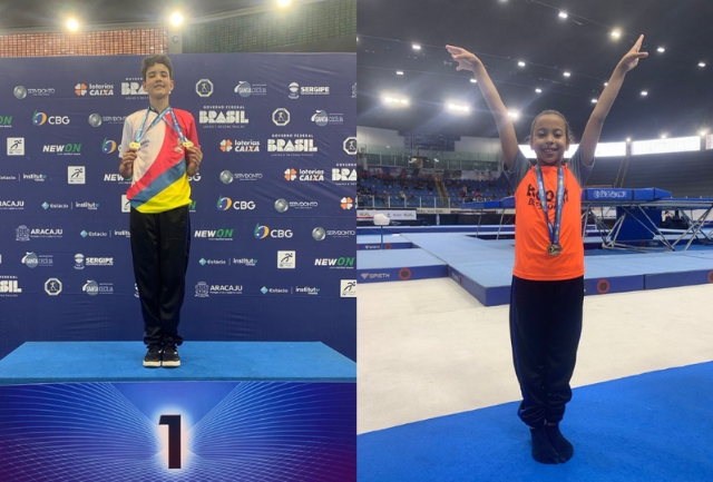 Os dois brilharam no torneio realizado em Aracaju. Foto dos 2 campeões.