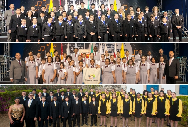 Grupos de Cássia e Passos se apresentam com o coral anfitrião em Itabirito e Ouro Preto. Foto dos corais.