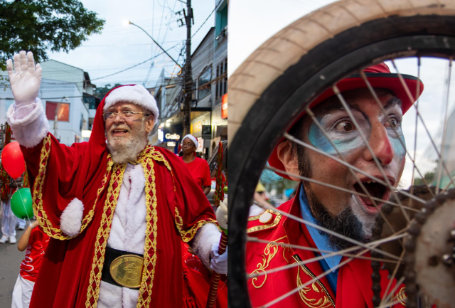 refeitura promove evento com diversas atrações culturais até o dia 23 de dezembro. Foto do momento do cortejo.