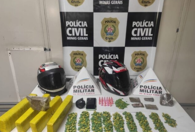 Operação conjunta da PC e PM termina com fuga dos suspeitos e recuperação de material ilícito Foto dos materiais aprendidos.