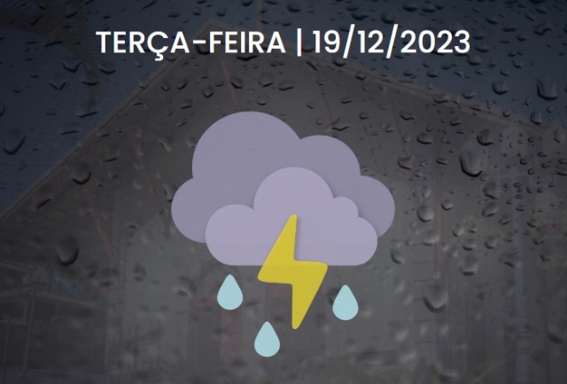 Previsão indica possibilidade de pancadas fortes nesta terça-feira; rio mantém nível normal. Foto ilustrativa.