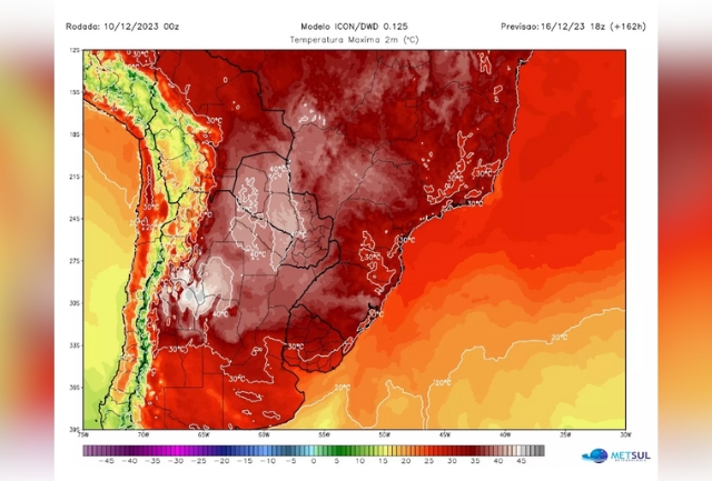 Temperaturas podem chegar a 40ºC em alguns estados, com maior intensidade no Rio Grande do Sul. Foto ilustrativa.