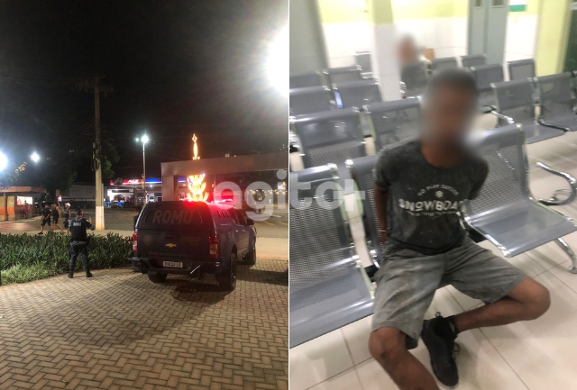 O suspeito, que é de Congonhas, também danificou a viatura da ROMU durante o transporte para a UPA.