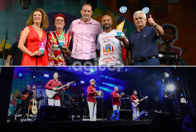 Paula Aguiar vence o concurso com a marchinha “Pedra que Risca Vermelho”.