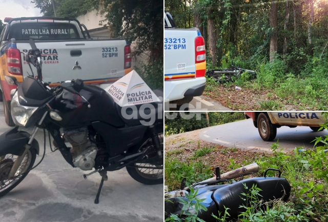 Perseguição policial termina com veículo recuperado e suspeito em fuga.